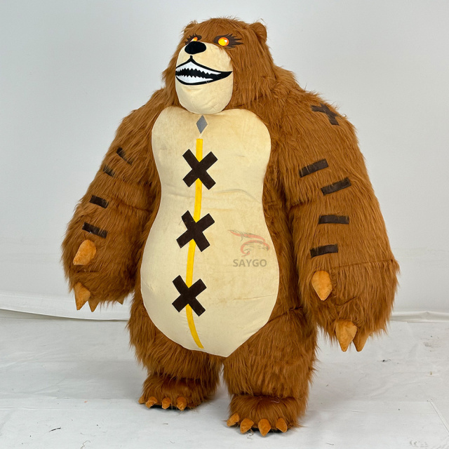 Custom Made Anime Cosplay Costume for Adults 2m/2.6m Giant Party Dress Inflatable Bear Mascot Costume Clothes