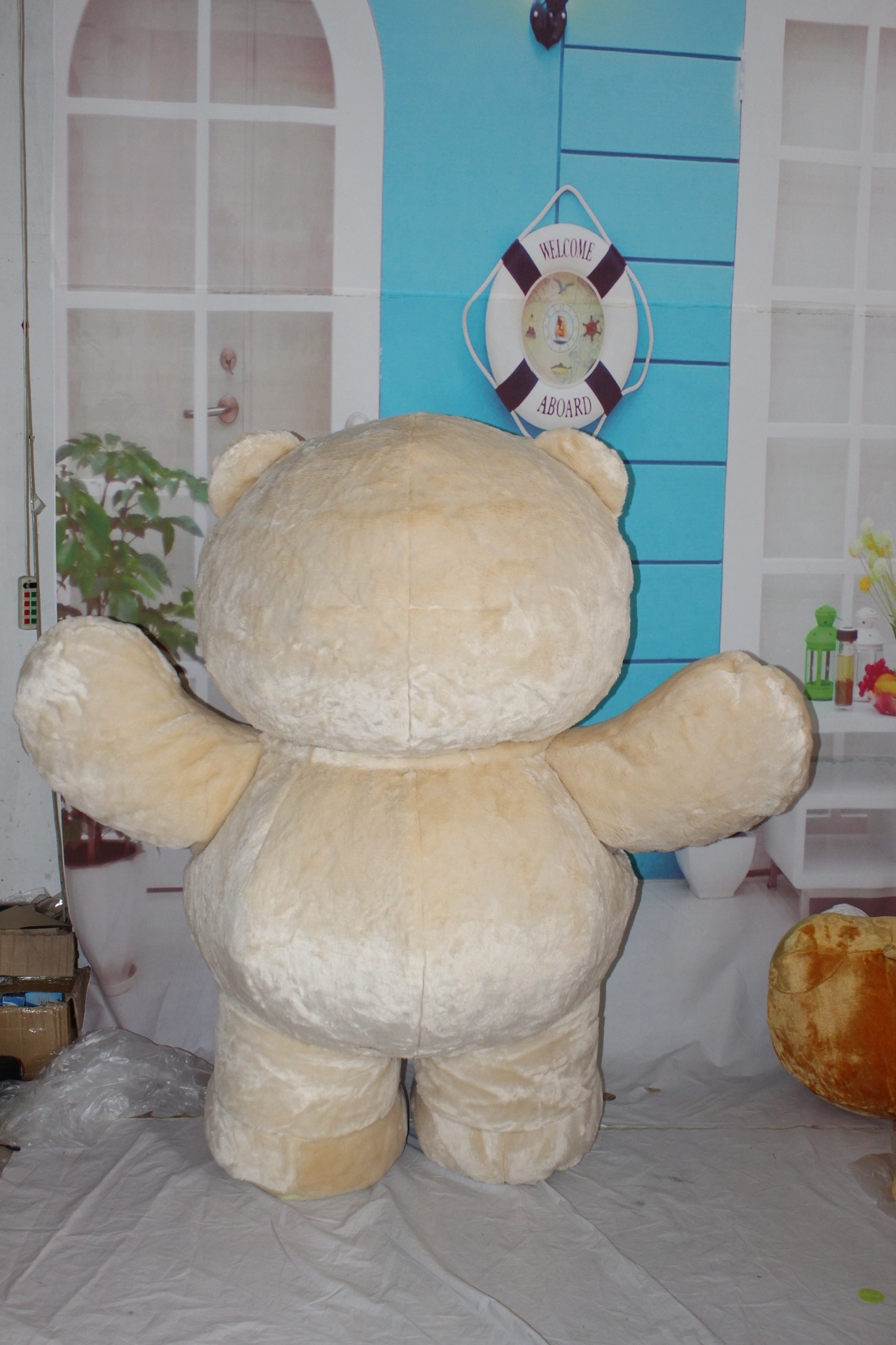 Saygo CE High Quality Customizable Inflatable Teddy Bear Mascot Costume Suit Furry Dress for Adults' Cosplay Parties Halloween