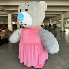 Saigao Best Supply Various Color Inflatable Giant Teddy Bear Costume Inflatable Teddy Bear Mascot Costume Teddy Bear Costumes