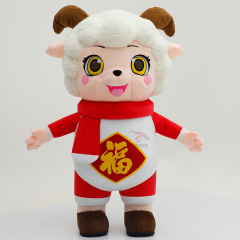 New year mascot Inflatable White Sheep Costumes Performance Suit Inflatable Animal Mascot Adults Costumes Party