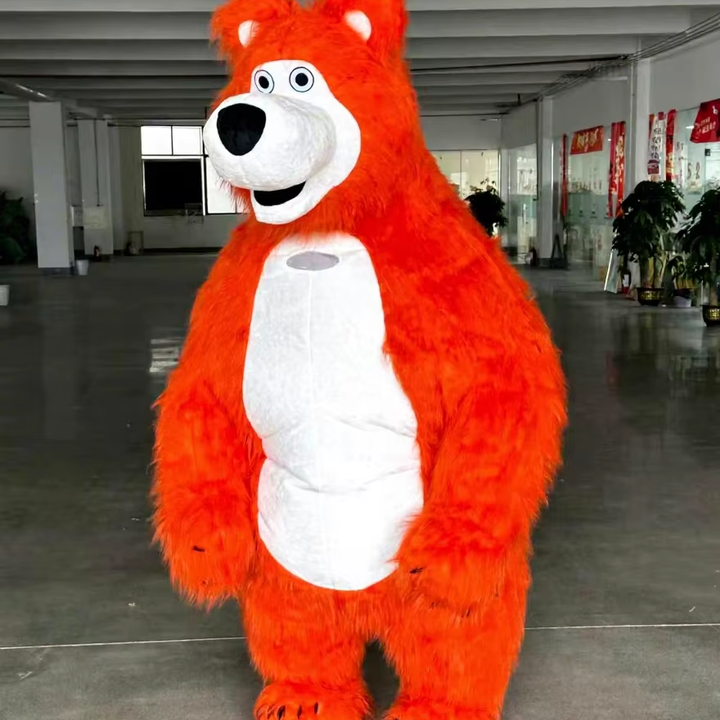 For Adult Inflatable Orange Mascot Costume for Party and Mardi Gras Carnival