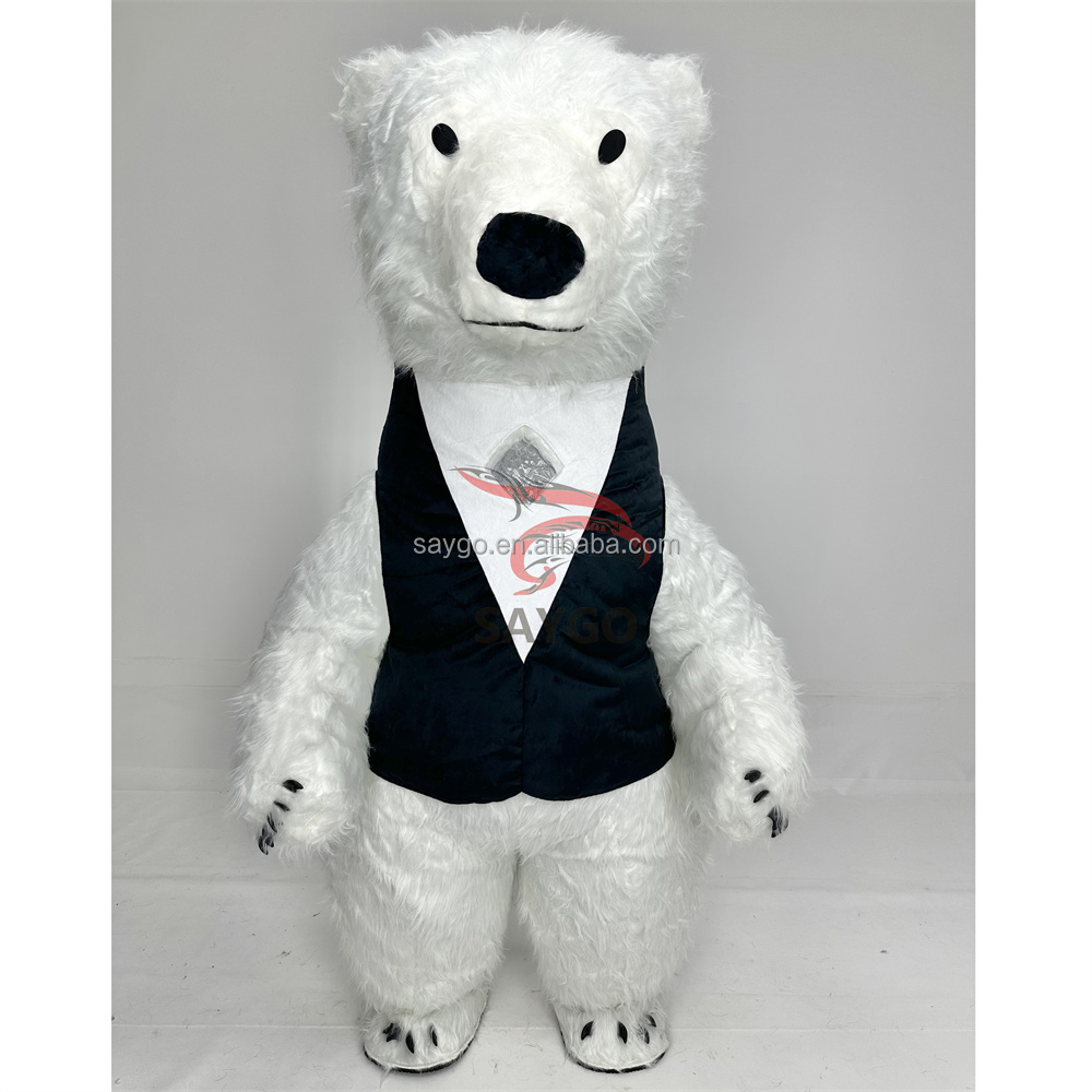 Animal Panda Bear Factory Wholesale MOQ 1 PC Popular Cartoon Character Inflatable Mascot Costume Adult Mascot Costume for Sale