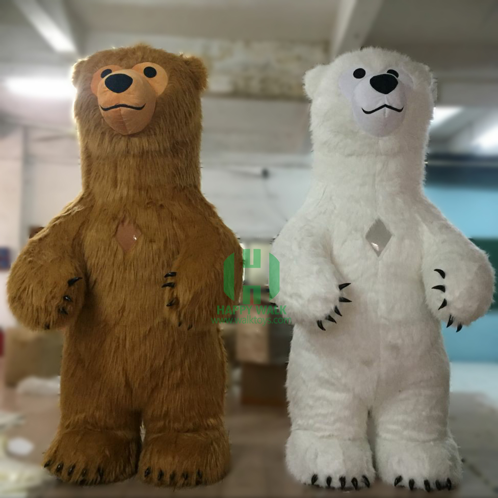 Saygo Adult Inflatable Polar Bear Fursuit Costume Outdoor Advertising Christmas Halloween Carnival Furry Mascot Animal Costume