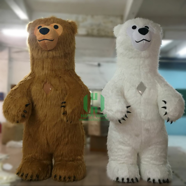 Saygo Adult Inflatable Polar Bear Fursuit Costume Outdoor Advertising Christmas Halloween Carnival Furry Mascot Animal Costume