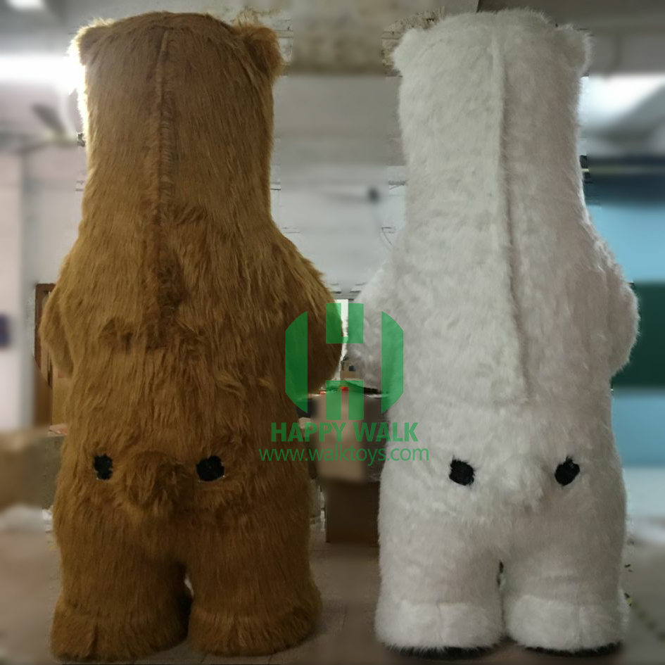 Saygo Adult Inflatable Polar Bear Fursuit Costume Outdoor Advertising Christmas Halloween Carnival Furry Mascot Animal Costume