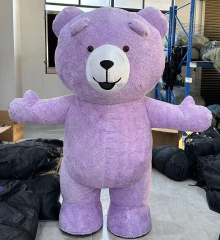 Net Celebrity Adult Inflatable Bear Costume Cartoon Mascot Doll Suit Plush Head Cover Plush Material Halloween Christmas Parties