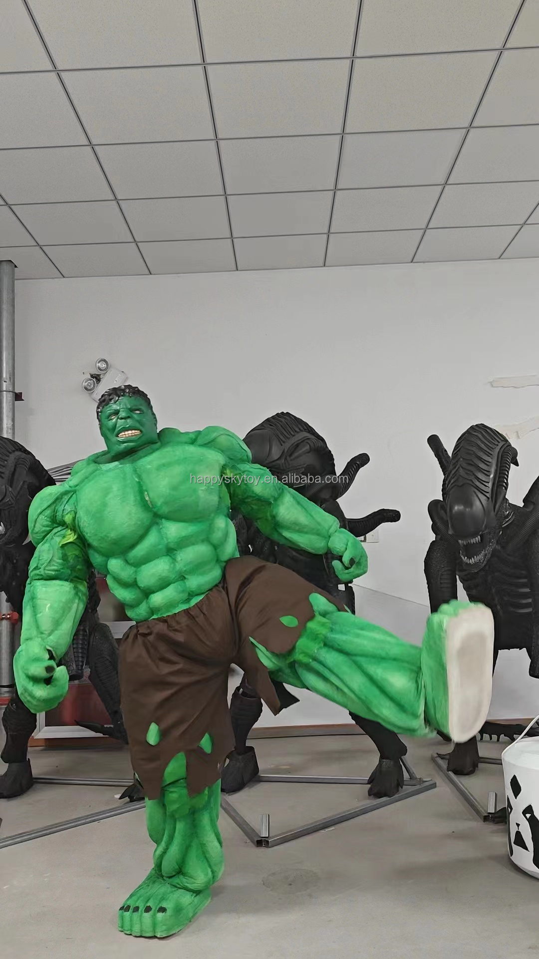 Best Seller Unisex Inflatable Adult Cartoon Character Cosplay Hulk Monsters Inc Mascot Costume Hand Drawn Advertising Activities
