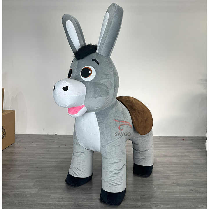 Inflatable Adult Donkey Mascot Costume for Party Mardi Gras/Carnival-Unisex,Big Mascot,Inflatable Adult Donkey Mascot Costume for Party Mardi Gras/Carnival-Unisex