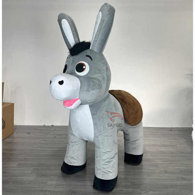 Inflatable Adult Donkey Mascot Costume for Party Mardi Gras/Carnival-Unisex,Big Mascot,Inflatable Adult Donkey Mascot Costume for Party Mardi Gras/Carnival-Unisex