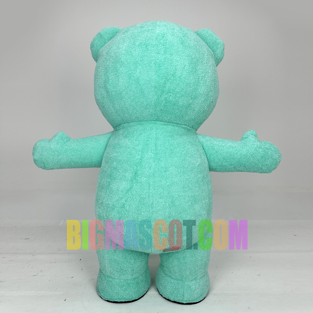 Mint Green Color Teddy Bear Mascot Costume 2m Fabric Teddy Bear Inflatable Costume for Cartoon Theme Parties,Big Mascot,Mint Green Color Teddy Bear Mascot Costume 2m Fabric Teddy Bear Inflatable Costume for Cartoon Theme Parties