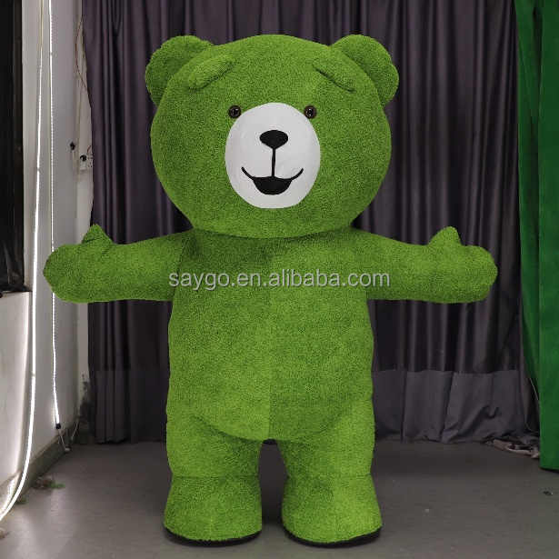 Hot Sale Green Teddy Bear Mascot Costumes Various Color Inflatable Giant Teddy Bear Costume Inflatable Teddy Bear Mascot Costume