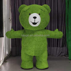 Hot Sale Green Teddy Bear Mascot Costumes Various Color Inflatable Giant Teddy Bear Costume Inflatable Teddy Bear Mascot Costume