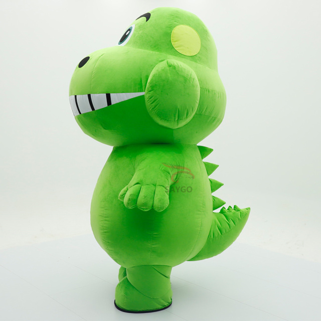 Inflatable Green Dragon Costume-Realistic Animal Design for Adult Unisex Mardi Gras Carnival Parties-saygo Brand