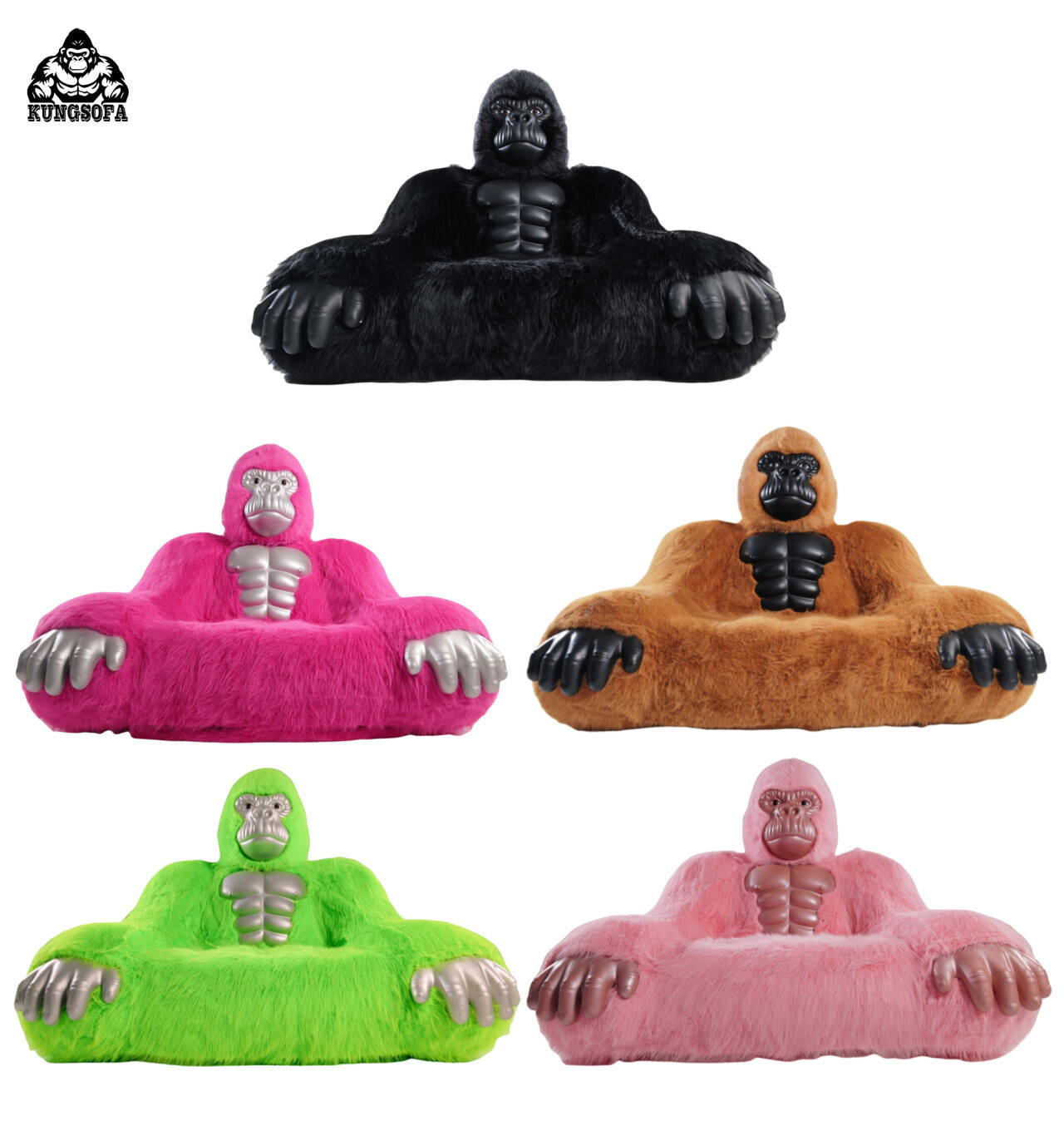 New Durable Giant Inflatable Gorilla Costume Adult New Gorilla Shape Sofa Internet Celebrity Gorilla Couch for Sale