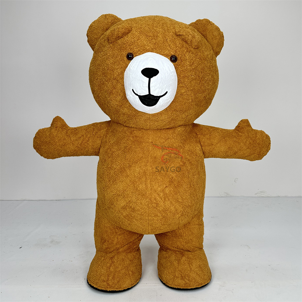 Inflatable Suit Plush Teddy Bear Mascot Costume 2m Inflatable Plush Cartoon Teddy Bear Mascots for Party & Performance Party