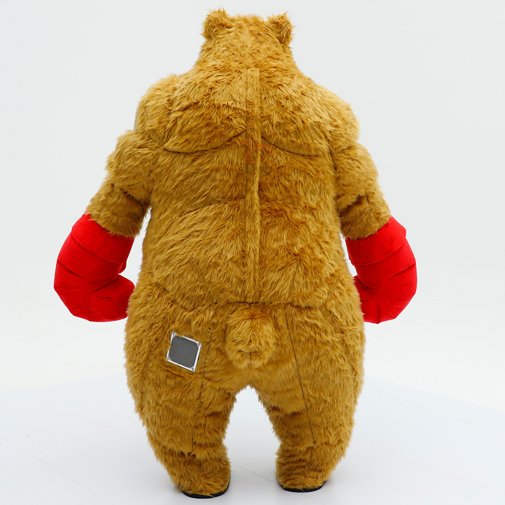Adult Inflatable Brown Bear Boxing Mascot Costume-Realistic Adult Inflatable Bear Costume for Mardi Gras/Carnival Unisex Saygo