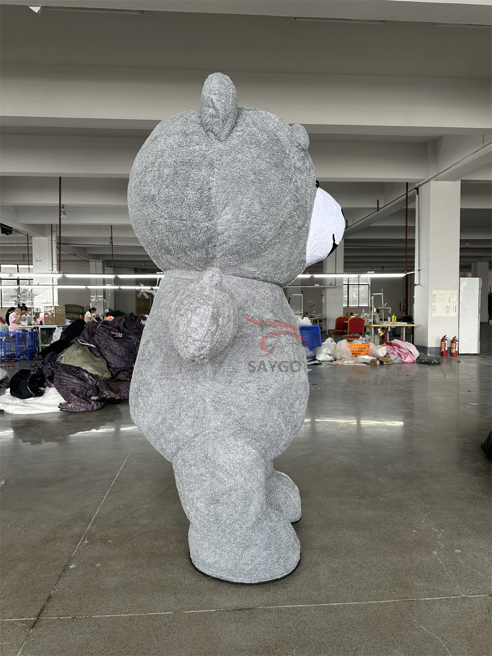 Customize Grey Color Teddy Bear Mascot Costume Inflate 2m LovelyTeddy Bear Mascots for Events Walking and Rental