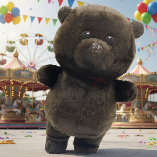 Outdoor Inflatable Costume Teddy Bear Fur Bear and Brown Bear Costume Adult Walking Mascot Costume Role-playing Dress up Party
