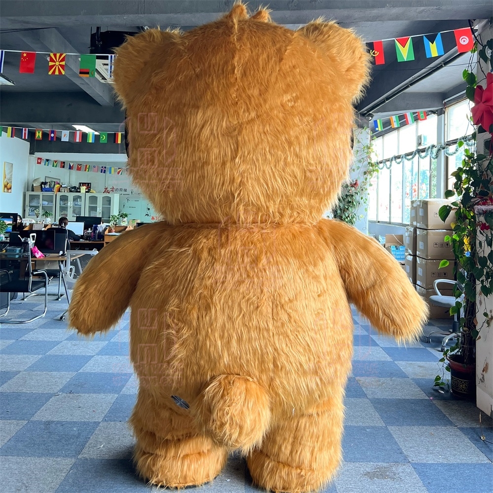 Saygo Halloween Fat Bear Mascot Costume Inflatable Plush Teddy Bear Costume With Bear Mascot Costume With Sunglasses for Sale