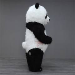 Hot sale Christmas Panda Mascot Costume Adult Inflatable Cartoon Animal Theme Walkable Plush Parties Dancing Costume