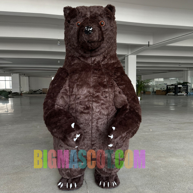 Christmas Halloween Party Bear Animal Cartoon Show Costume Adult Brown Inflatable Teddy Bear Mascot Costume