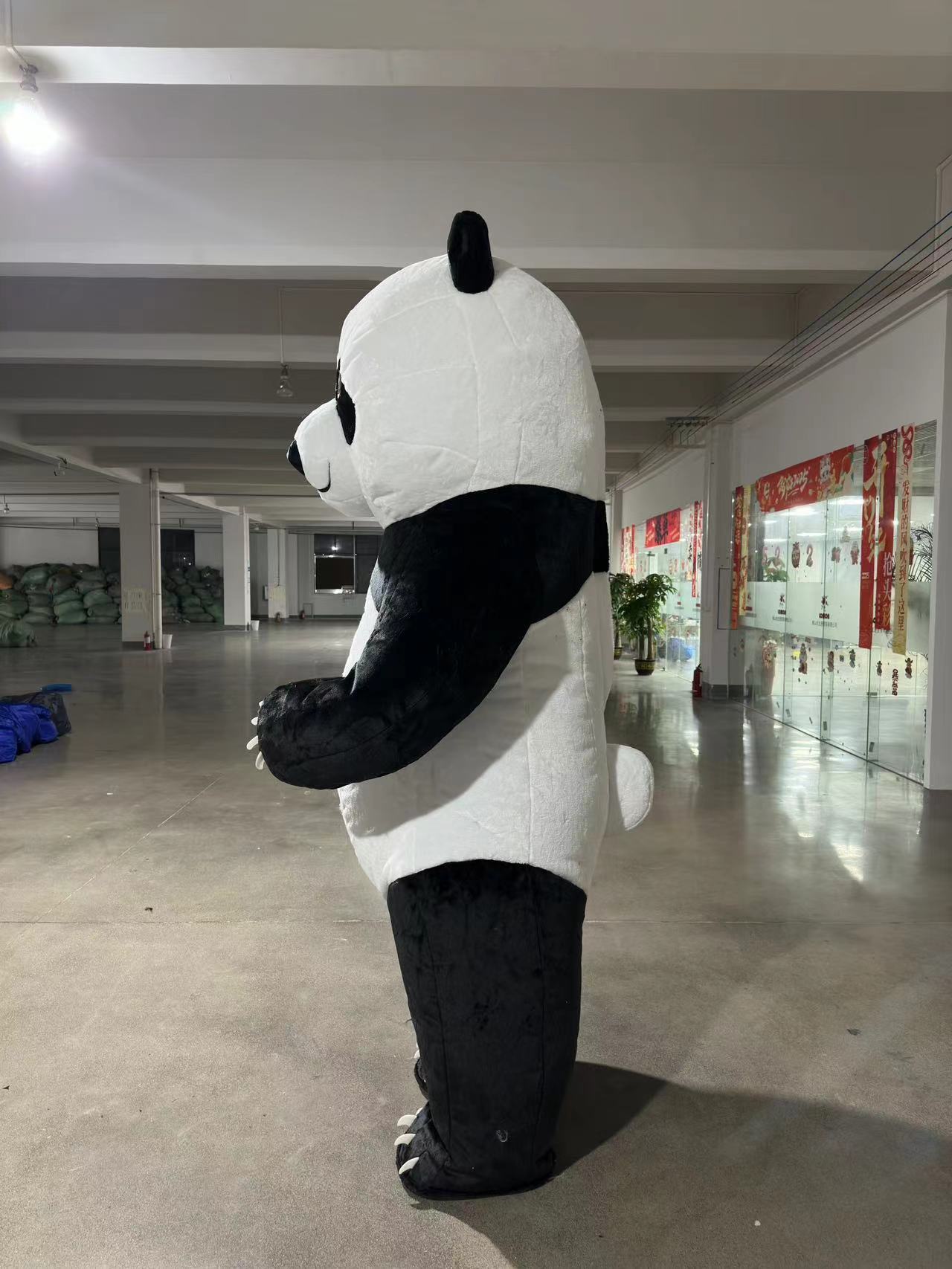 Cheap Price Hot Sale Custom Unisex Adult Size Short Fabric Inflatable Panda Mascot Costumes for Christmas Sales