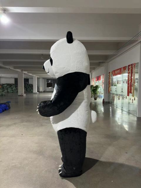 Cheap Price Hot Sale Custom Unisex Adult Size Short Fabric Inflatable Panda Mascot Costumes for Christmas Sales