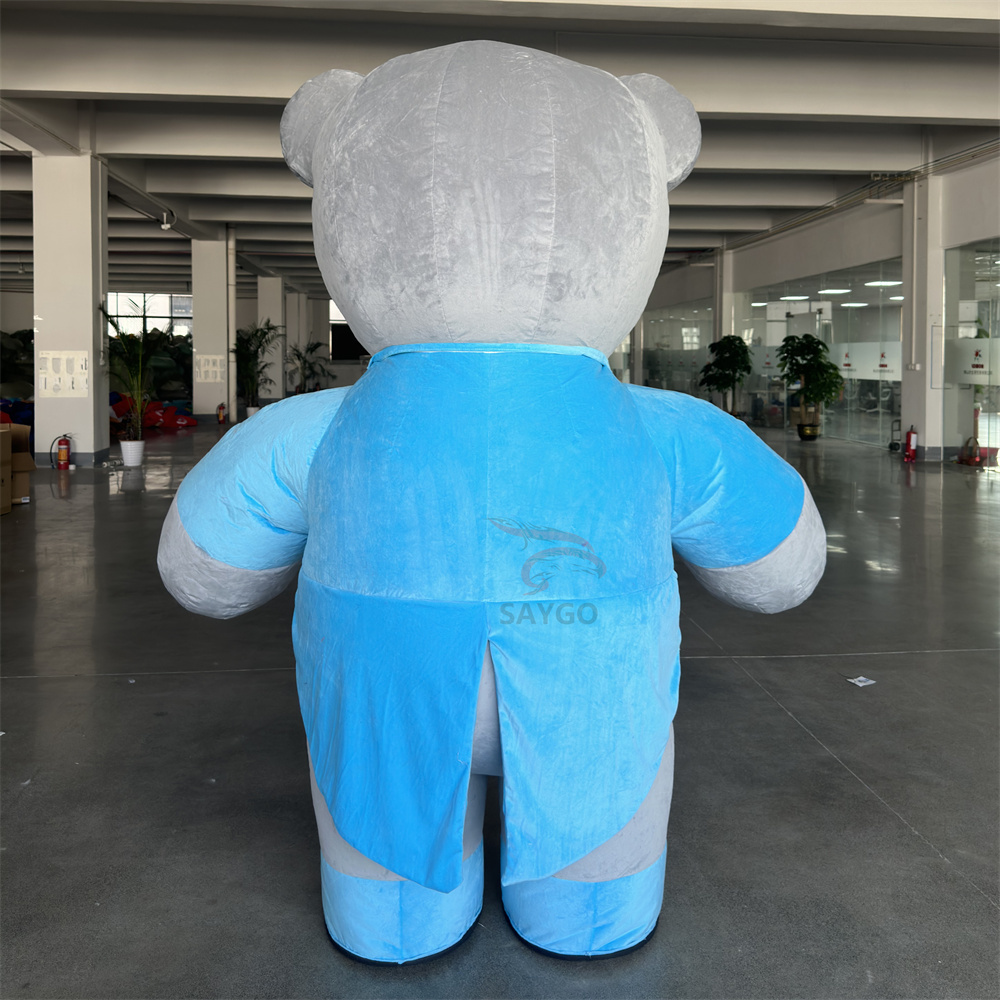 Inflatable Giant Walking Tuxedo Teddy Bear Mascot Costume Wedding Party Cosplay & Festival Event Dress for Adults for Halloween