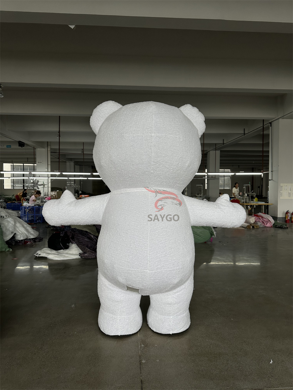 Giant White Teddy Bear Mascot for Home Party Adults Inflatable Teddy Panda Polar Bear Events Rental 3m