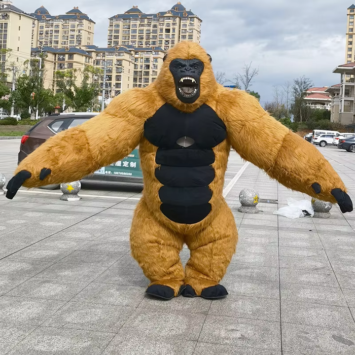 New Arrive colorful Inflatable Gorilla Mascot Costume 2.6m King Kong Custom Anime Cosplay Mascotte Theme Fancy Dress Carnival