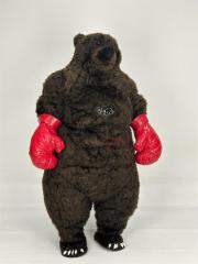 Furry Giant Boxing Bear Inflatable Costume Plush Brown Bear Costumes Mascot Teddy Bear Adult Party Cosplay Suits