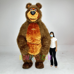 Professional Custom Inflatable Masha Bear Mascot Costume Cartoon Wearable Animal Performance Props Costumes for Party