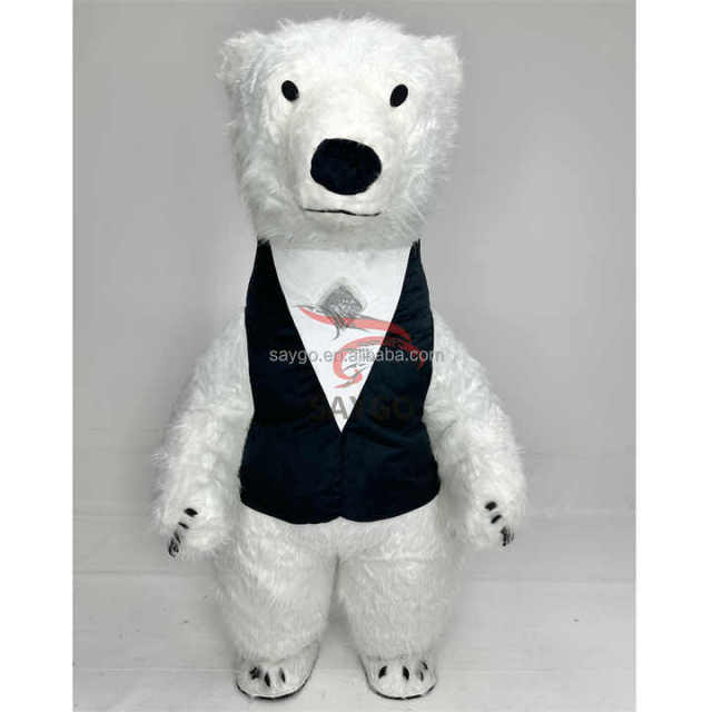 Inflatable Panda and Polar Bear Mascot Costume Party Adult Animal Costume for Sale With Customized Logo Shirt