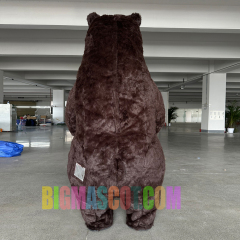 Christmas Halloween Party Bear Animal Cartoon Show Costume Adult Brown Inflatable Teddy Bear Mascot Costume