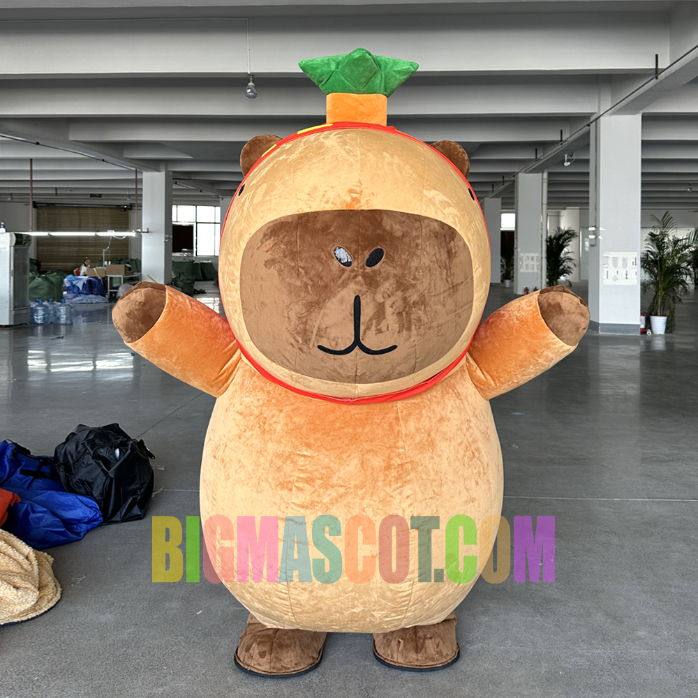 Inflatable Brown Capybara Mascot Costume Fursuit Animal Dress for Advertising Events Kapibala Costume Advertising Mascot