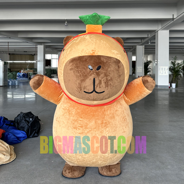 Inflatable Brown Capybara Mascot Costume Fursuit Animal Dress for Advertising Events Kapibala Costume Advertising Mascot