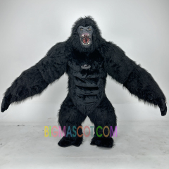 Short Dwarf Gorilla Mascot Costume 2m Inflated Fibre Furry Gorilla Monkey Costume for Events Activities Walking
