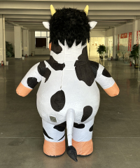 Custom Cartoon Inflatable Walking Costume With Built-in Fan Holiday Party Men and Women Inflatable Cow Costume Mascot