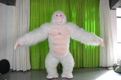 Adult Giant Big Inflatable King Kong White and pink XXL realistic inflatable Gorilla Mascot costume for events sale and rental