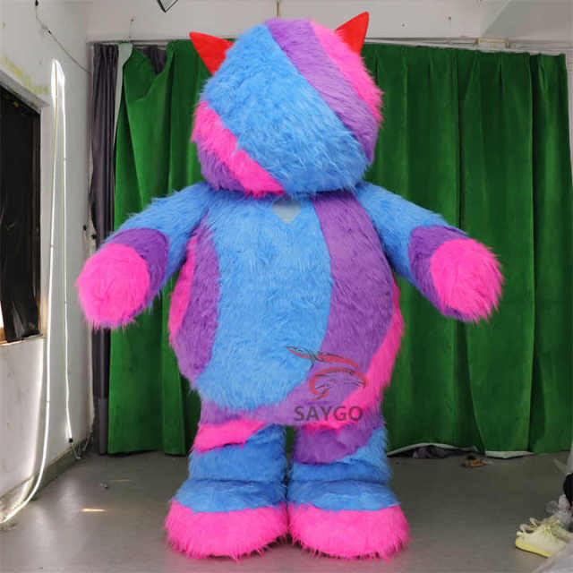 Inflatable Camouflage Bear Mascot Cartoon Doll Costume Plush Performance Props Doll Walking Puppet Costume