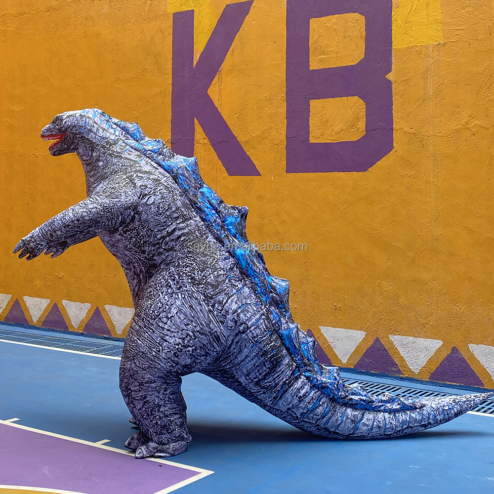Realistic Inflatable Godzilla Costume for Adults-Unisex Mardi Gras Beer Mascot Costume