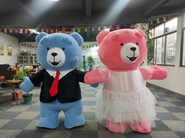 Giant Inflatable Teddy Bear Mascot Costume for Adults-Unisex Birthday/Surprise Use Saygo Brand Mardi Gras Theme