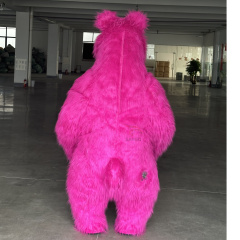 Pink Inflatable  Mascot Costume Adult Fancy Dress Christmas Party Panda Teddy Bear Mascot Costume