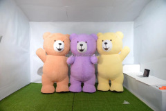 Pink Cute Dressing Bear Mascot Costumes Various Color Inflatable Giant Teddy Bear Costume Inflatable Teddy Bear Mascot Costume