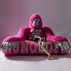 Best Selling China Large Size Inflatable Gorilla Sofa New Gorilla Shape Sofa Internet Celebrity Gorilla Couch in Living Room
