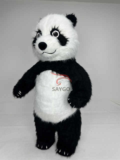 Customized Giant Outdoor Inflatable Walking Panda Mascot Costume Kawaii Polar Bear Mascot Costume Panda Costume for Adult