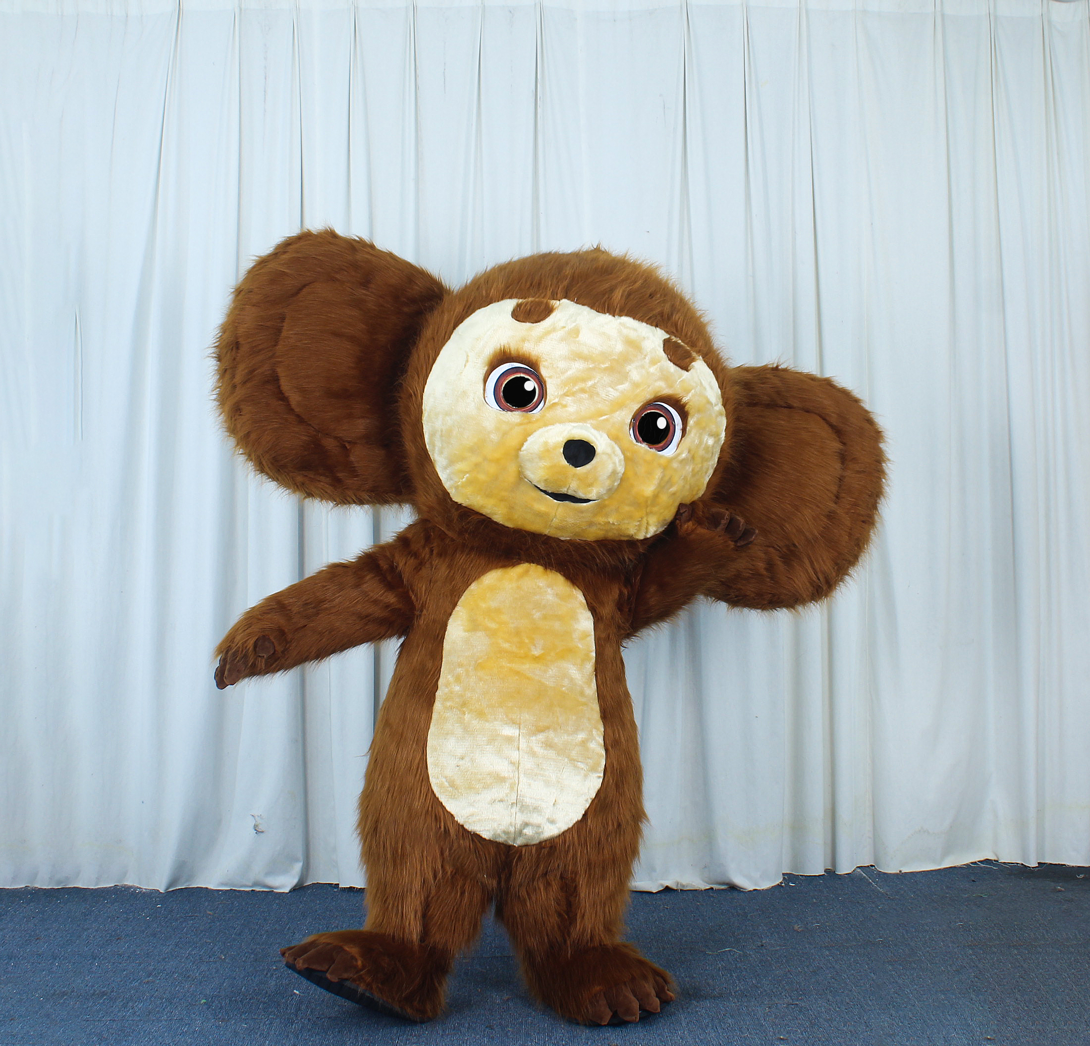 Dark Brown Koala Monkey Mascot Costume 2m 2.6m Inflatable Big Ear Monkey Koala Panda Bear Plush Costume Cloth for Walking Effect