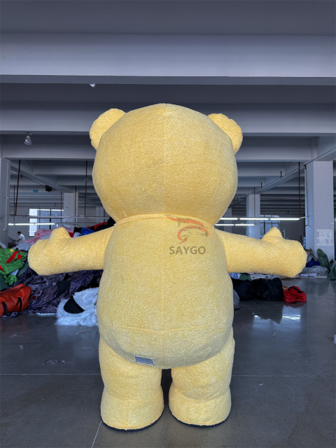 Saygo Giant Inflatable Teddy Bear Mascot Costume Life Size Adult Unisex Cosplay for Mardi Gras Carnival