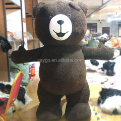 Inflatable Teddy Bear Christmas Costume Cartoon Teddy Bear Moscot Costume for Men Gummy Bear Costumes for Advertising Events