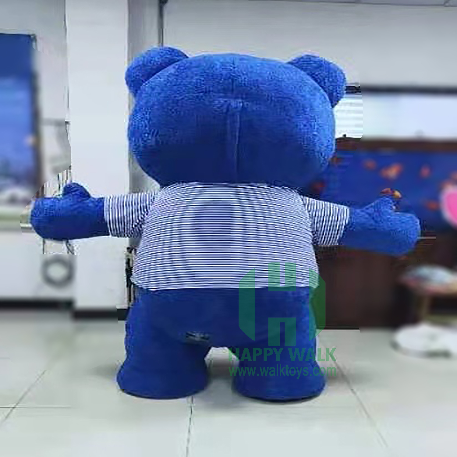 Unisex Customized Inflatable Plush Teddy Bear Costume Blue Bear Mascot for Adult for Party Animal Cosplay Fancy Dress